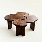 Loren Organic Modern Walnut Amoeba Coffee Table