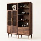 Ardenton Modular Walnut Display Cabinet