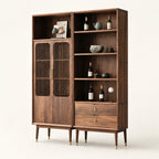 Ardenton Modular Walnut Display Cabinet