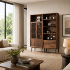 Ardenton Modular Walnut Display Cabinet