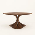 Loren Organic Sculptural Walnut Round Dining Table