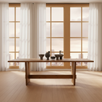 Loren Solid Wood Trestle Dining Table