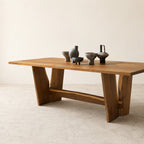 Loren Solid Wood Trestle Dining Table