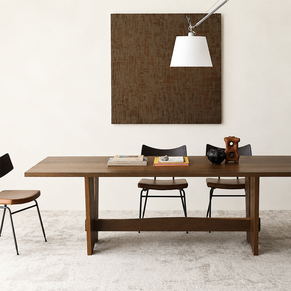 Loren Solid Wood Trestle Dining Table