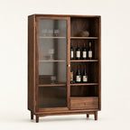 Ardenton Walnut Mid-Century Tall Display Cabinet