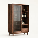 Ardenton Walnut Mid-Century Tall Display Cabinet